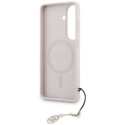 Custodia per Samsung Galaxy S26 S942, Guess, 4G Classic Logo Charm, Rosa