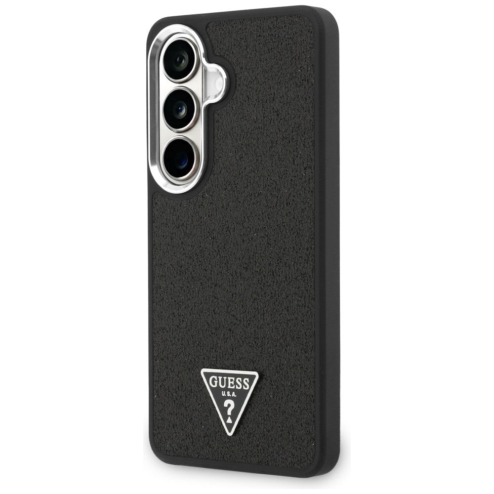 Hülle für Samsung Galaxy S26 S942, Guess, Fixed Glitter Triangle Logo, Schwarz