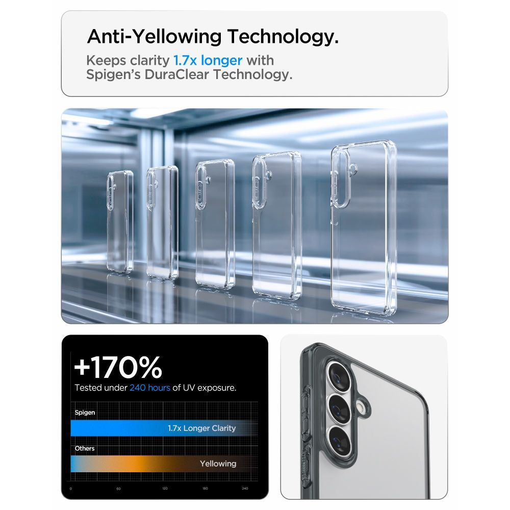 Hülle für Samsung Galaxy S26 S942, Spigen, Ultra Hybrid, Rauchgrau ACS10733