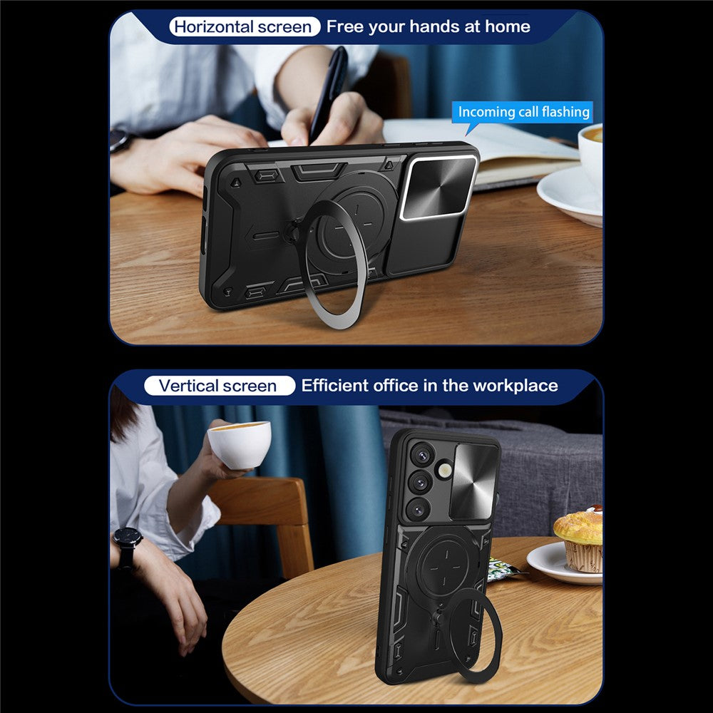 Custodia per Samsung Galaxy S26 S942, Techsuit, CamGuard Pro, Nera