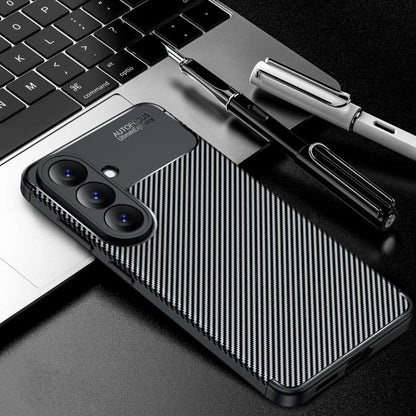 Custodia per Samsung Galaxy S26, Techsuit, CarbonFiber, Nera