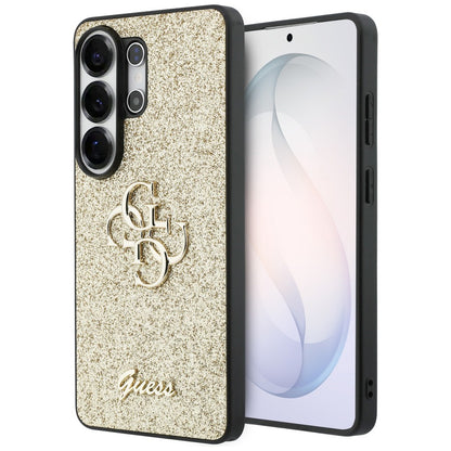 Custodia per Samsung Galaxy S26 Ultra S948, Guess, Fixed Glitter Big 4G Metal Frame, Dorata