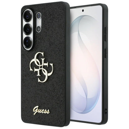 Custodia per Samsung Galaxy S26 Ultra S948, Guess, Fixed Glitter Big 4G Metal Frame, Nera