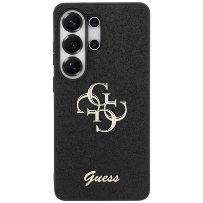 Custodia per Samsung Galaxy S26 Ultra S948, Guess, Fixed Glitter Big 4G Metal Frame, Nera