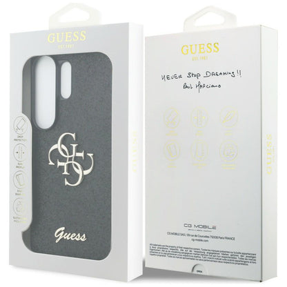 Custodia per Samsung Galaxy S26 Ultra S948, Guess, Fixed Glitter Big 4G Metal Frame, Nera