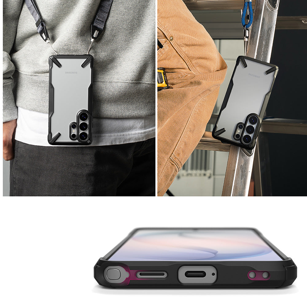 Custodia per Samsung Galaxy S26 Ultra S948, Ringke, Fusion X, Nera