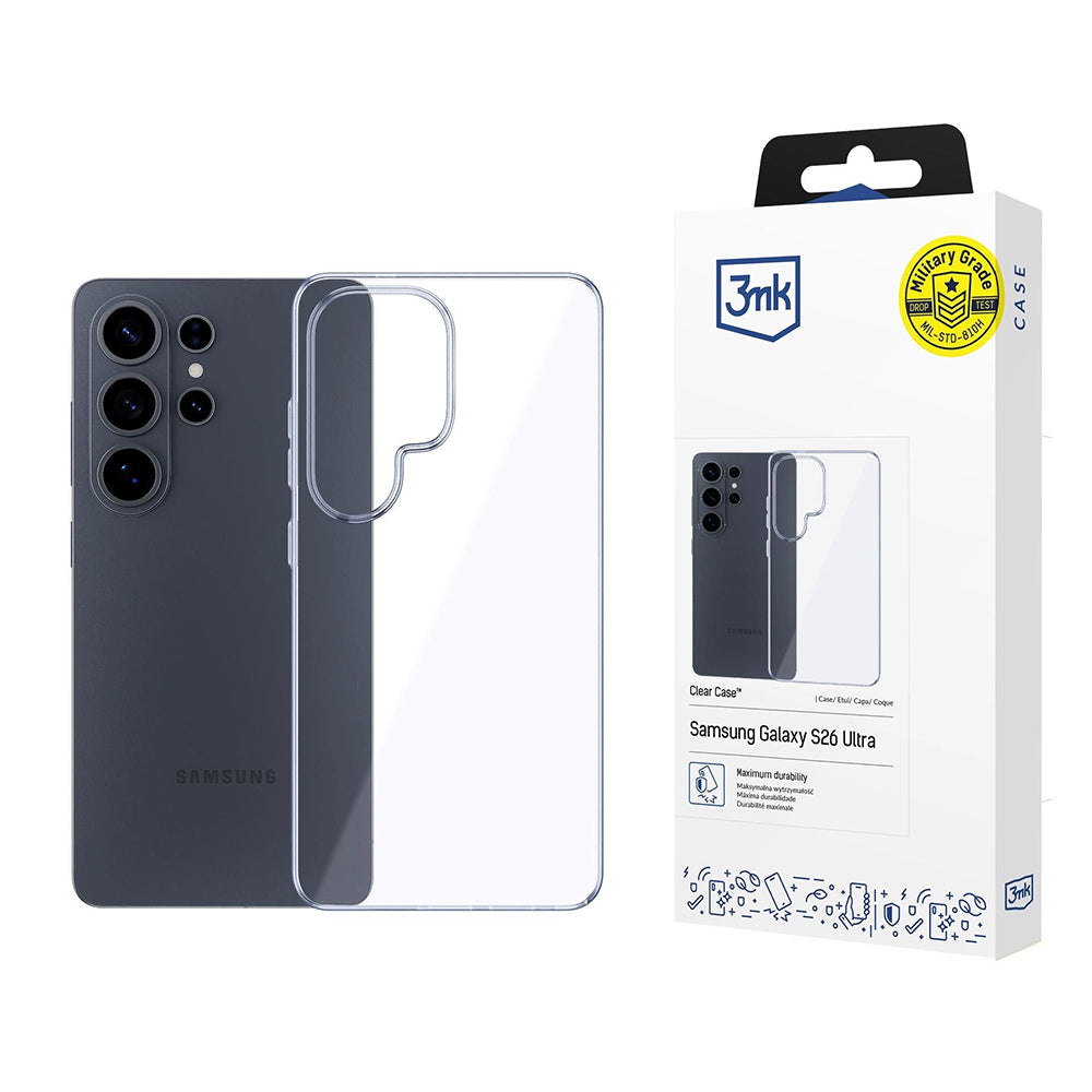 Custodia per Samsung Galaxy S26 Ultra S948, 3MK, Trasparente, Trasparente
