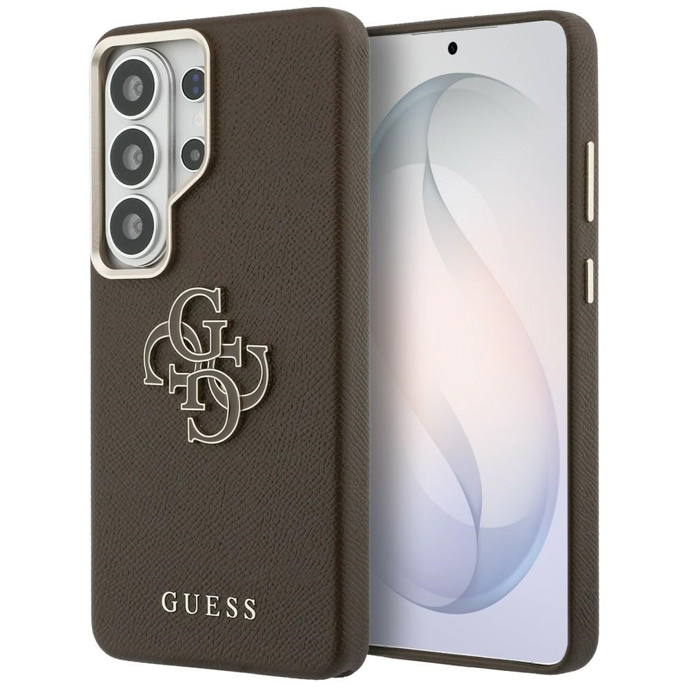 Étui pour Samsung Galaxy S26 Ultra S948, Guess, 4G Grained Big and Classic Logo, Marron