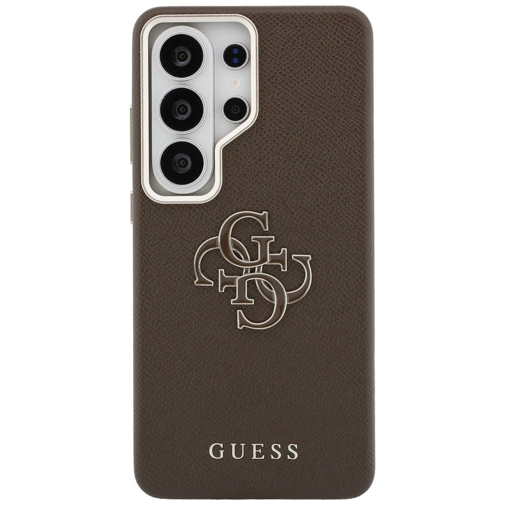 Étui pour Samsung Galaxy S26 Ultra S948, Guess, 4G Grained Big and Classic Logo, Marron