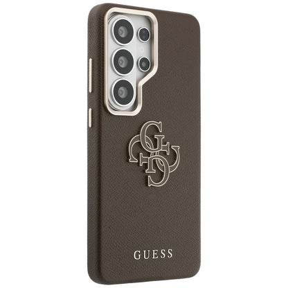 Étui pour Samsung Galaxy S26 Ultra S948, Guess, 4G Grained Big and Classic Logo, Marron