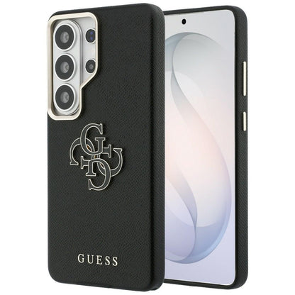Hülle für Samsung Galaxy S26 Ultra S948, Guess, 4G Grained Big and Classic Logo, Schwarz