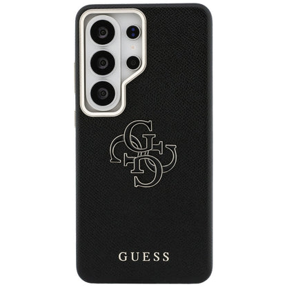 Hülle für Samsung Galaxy S26 Ultra S948, Guess, 4G Grained Big and Classic Logo, Schwarz