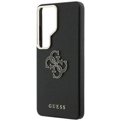 Hülle für Samsung Galaxy S26 Ultra S948, Guess, 4G Grained Big and Classic Logo, Schwarz