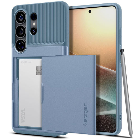 Étui pour Samsung Galaxy S26 Ultra S948, Spigen, Slim Armor CS, Bleu ACS11225