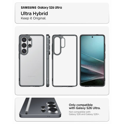 Case for Samsung Galaxy S26 Ultra S948, Spigen, Ultra Hybrid, Smoke ACS10678