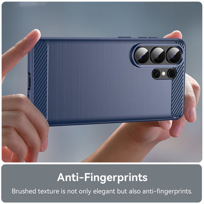 Hülle für Samsung Galaxy S26 Ultra S948, Techsuit, Carbon, Blau