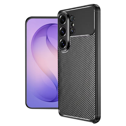 Custodia per Samsung Galaxy S26 Ultra S948, Techsuit, CarbonFiber, Nera