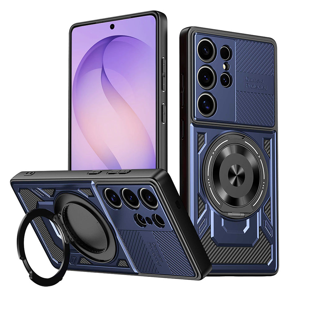 Custodia per Samsung Galaxy S26 Ultra S948, Techsuit, RuggedCam, Blu