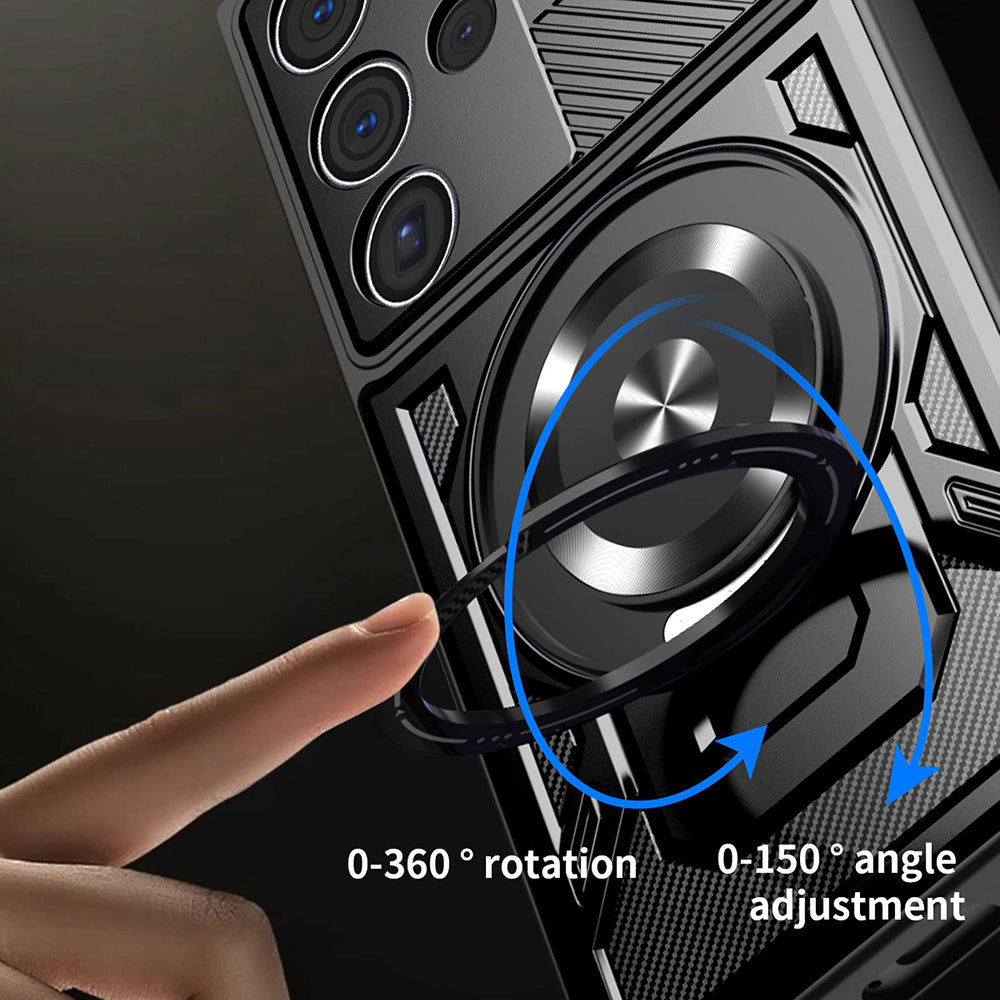 Custodia per Samsung Galaxy S26 Ultra S948, Techsuit, RuggedCam, Blu