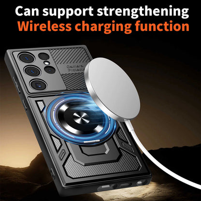 Custodia per Samsung Galaxy S26 Ultra S948, Techsuit, RuggedCam, Blu