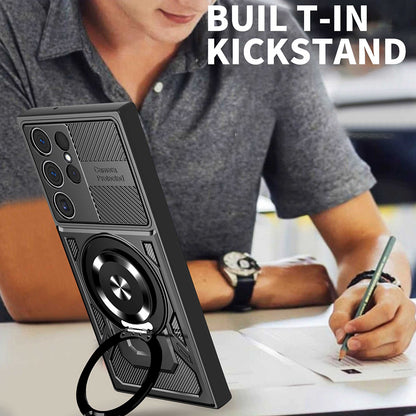 Custodia per Samsung Galaxy S26 Ultra S948, Techsuit, RuggedCam, Blu