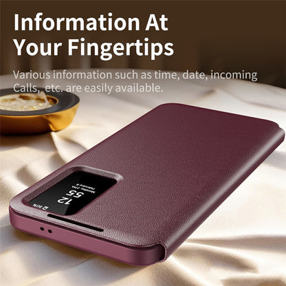 Hülle für Samsung Galaxy S26 Ultra S948, Techsuit, SmartView, Rot
