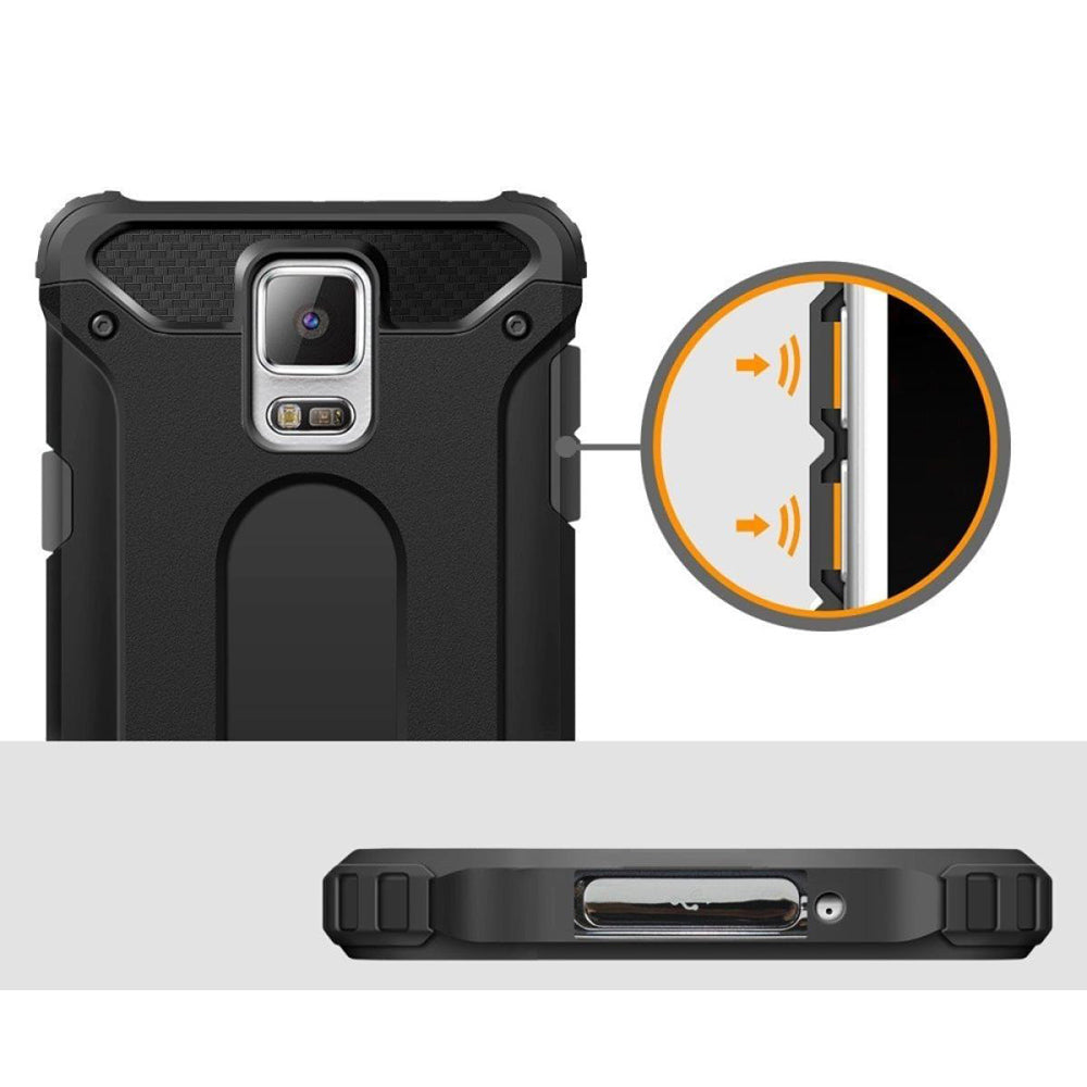 Custodia per Samsung Galaxy S5 G900, Techsuit, Hybrid Armor, Nera