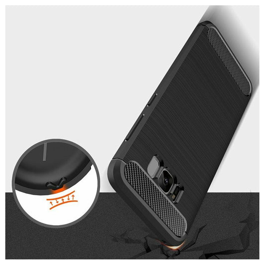 Coque pour Samsung Galaxy S8+ G955, Techsuit, Carbone, Noire