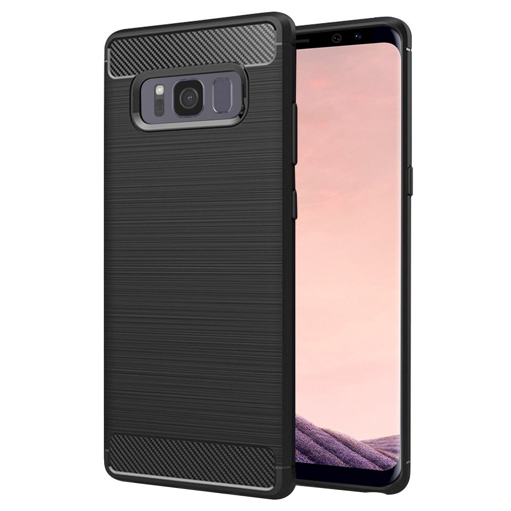 Custodia per Samsung Galaxy S8+ G955, Techsuit, Carbonio, Nera