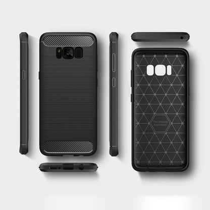 Custodia per Samsung Galaxy S8+ G955, Techsuit, Carbonio, Nera