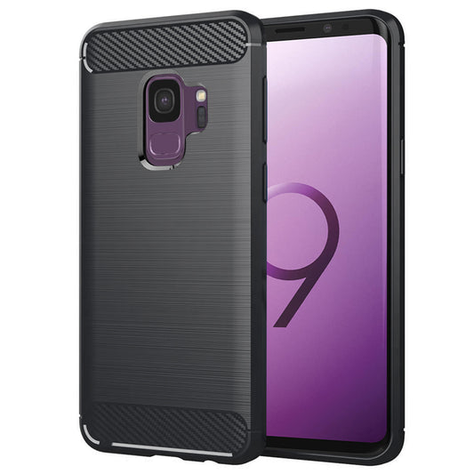 Custodia per Samsung Galaxy S9 G960, Techsuit, Carbonio, Nera