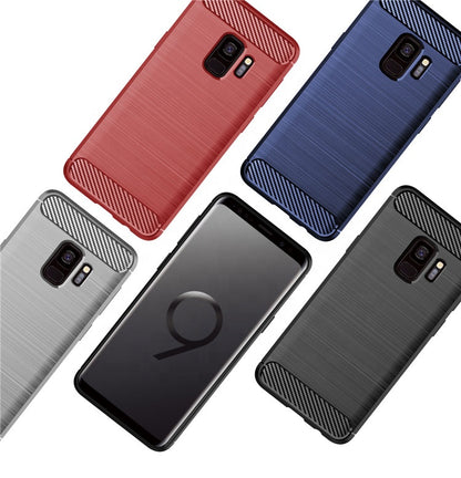 Custodia per Samsung Galaxy S9 G960, Techsuit, Carbonio, Nera