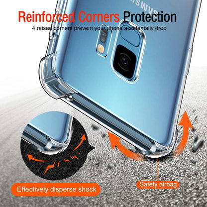 Custodia per Samsung Galaxy S9 G960, Techsuit, Shockproof Clear, Trasparente
