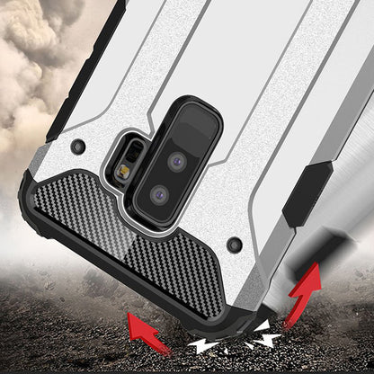 Custodia per Samsung Galaxy S9+ G965, Techsuit, Hybrid Armor, Nera