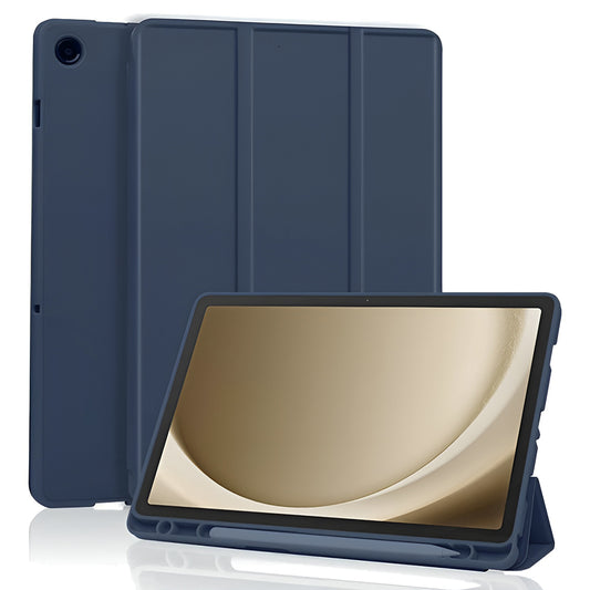 Hülle für Samsung Galaxy Tab A11+ / Tab A9+, Techsuit, Flex Trifold, Marineblau