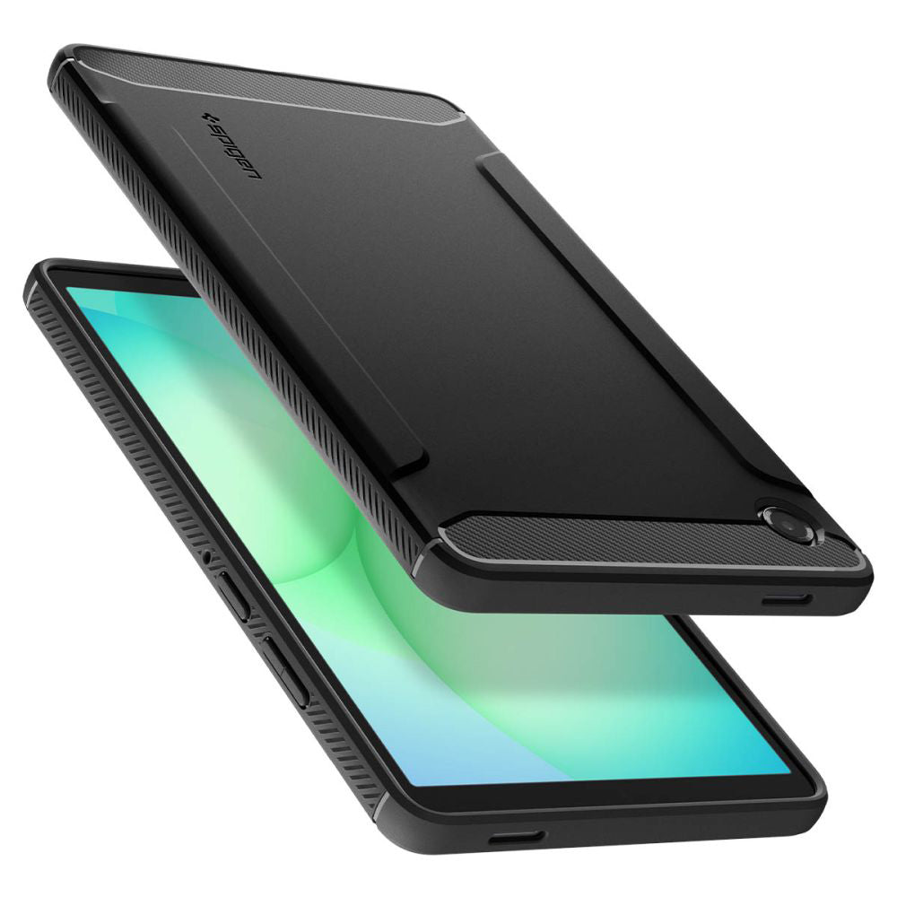 Étui pour Samsung Galaxy Tab A11, Spigen, Rugged Armor, Noir Mat ACS10462