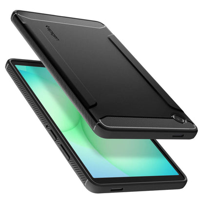 Étui pour Samsung Galaxy Tab A11, Spigen, Rugged Armor, Noir Mat ACS10462
