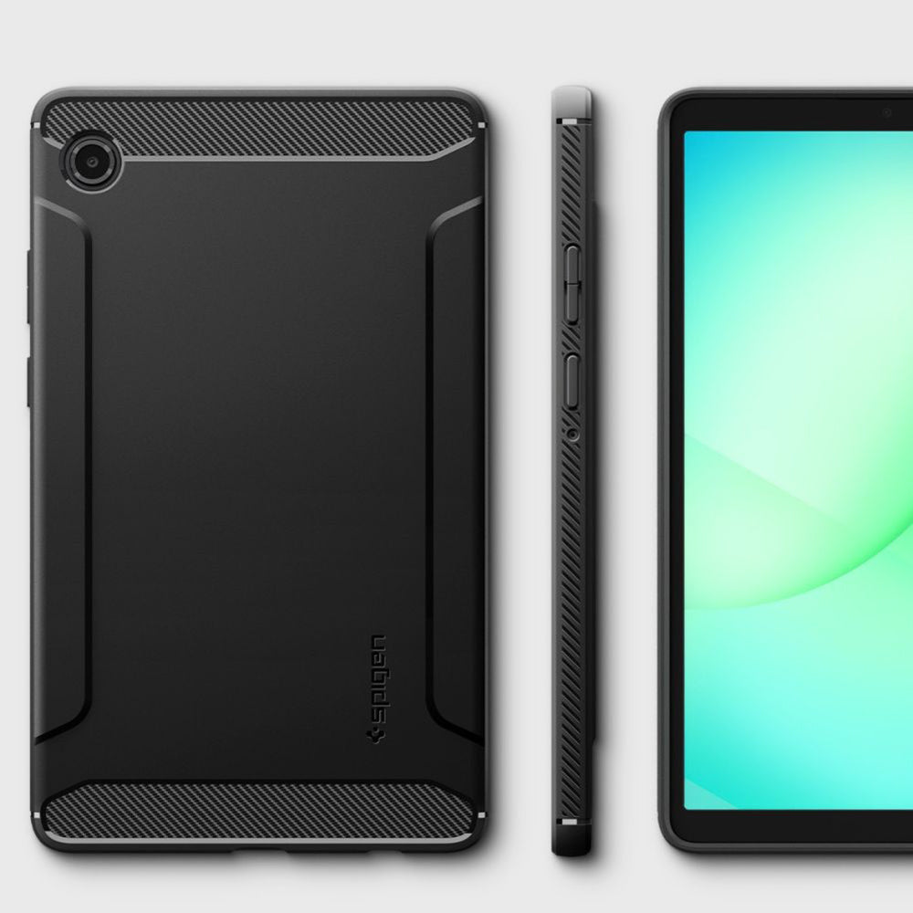 Étui pour Samsung Galaxy Tab A11, Spigen, Rugged Armor, Noir Mat ACS10462