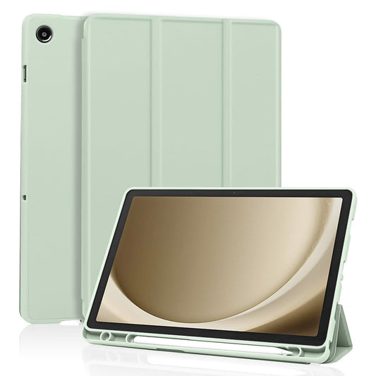 Custodia per Samsung Galaxy Tab A9+, Techsuit, Flex Trifold, Verde Matcha