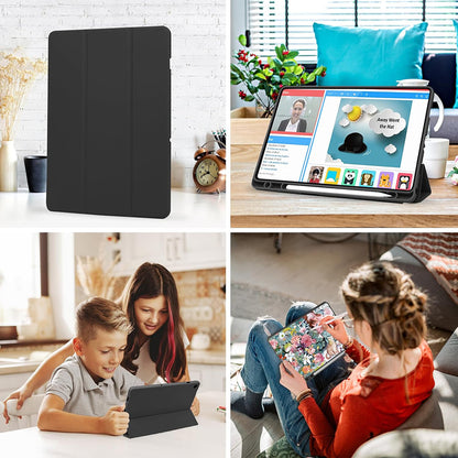 Custodia per Samsung Galaxy Tab A11 / Tab A9, Techsuit, Flex Trifold, Nera