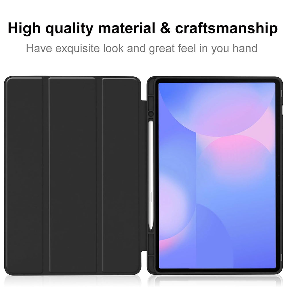 Custodia per Samsung Galaxy Tab S10 FE+, Techsuit, Flex Trifold, Nera