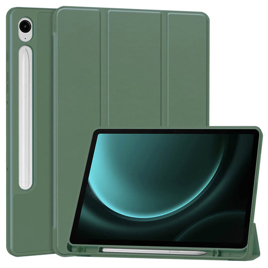 Custodia per Samsung Galaxy Tab S10 FE / Tab S9 FE, Techsuit, Flex Trifold, Verde