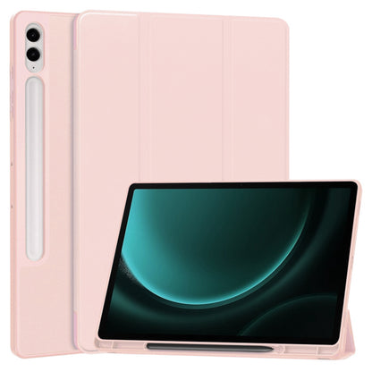 Housse pour Samsung Galaxy Tab S10+ / Tab S9 FE+ / Tab S9+, Techsuit, Flex Trifold, Rose