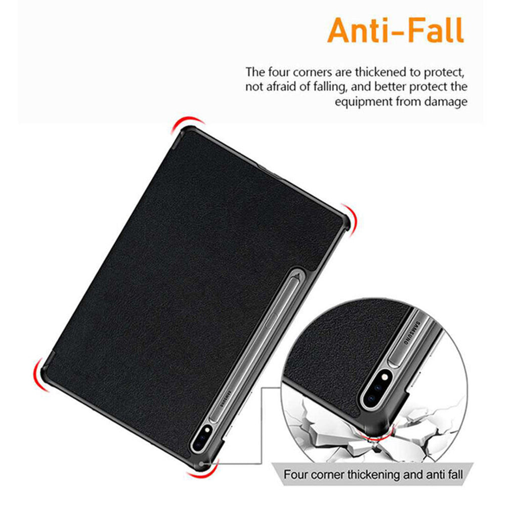 Coque pour Samsung Galaxy Tab S10 Ultra / Tab S9 Ultra / Tab S8 Ultra, Techsuit, FoldPro, Noire