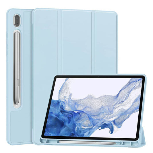 Hülle für Samsung Galaxy Tab S11 Ultra, Techsuit, Flex Trifold, Blau
