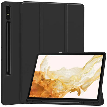 Case for Samsung Galaxy Tab S8+ / Tab S7+, Techsuit, Flex Trifold, Black