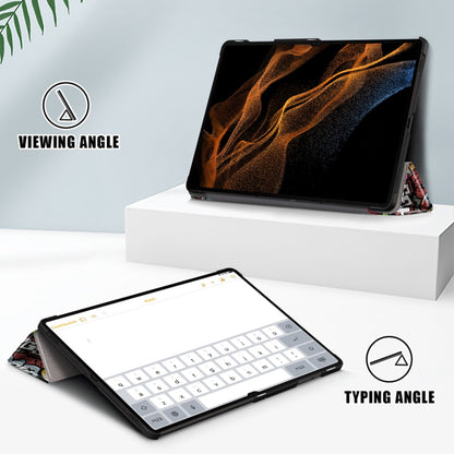Custodia per Samsung Galaxy Tab S8 Ultra, Techsuit, FoldPro Urban Vibe, Multicolore