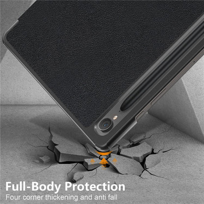 Custodia per Samsung Galaxy Tab S9 FE / Tab S9 / Tab S10 FE, Techsuit, FoldPro, Nera