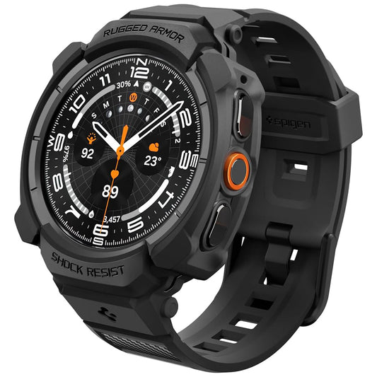 Spigen Rugged Armor Pro Hülle für Samsung Galaxy Watch Ultra2, Matt Schwarz ACS11612