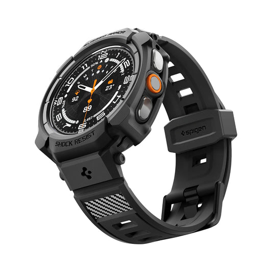 Spigen Rugged Armor Pro Hülle für Samsung Galaxy Watch Ultra2, Matt Schwarz ACS11612